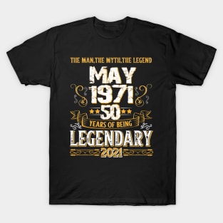 50th Birthday Legendary since 1971 T-Shirt